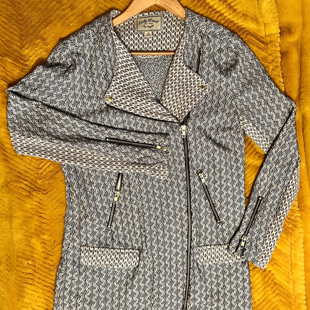 Lucky Brand Black and White Women's Blazer